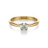 Pierścionek złoty z diamentem AJPZ_074